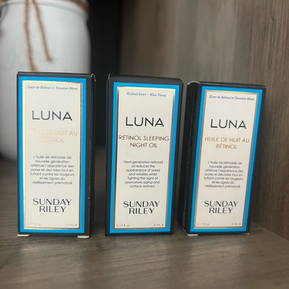 Sunday Riley Luna retinol sleeping night oil 5ML each (QTY 3)